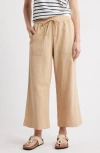 Caslonr Caslon(r) Crop Drawstring Pants In Tan Shore