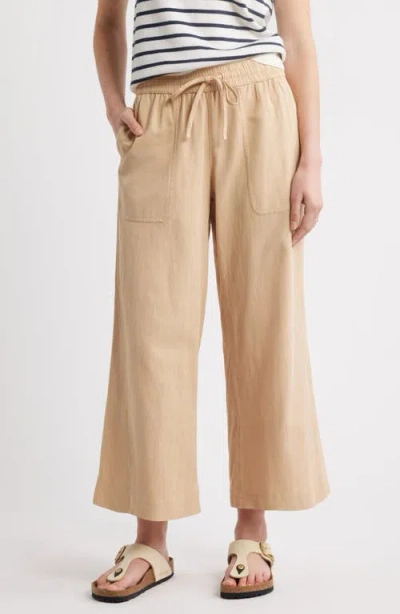 Caslonr Caslon(r) Crop Drawstring Pants In Tan Shore