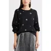 Caslonr Caslon(r) Crystal Embellished Sweater In Black
