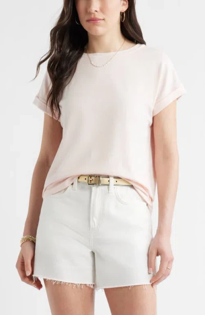 Caslonr Caslon(r) Cuff Sleeve T-shirt In Pink