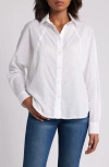 Caslonr Caslon(r) Dolman Sleeve Cotton Button-up Shirt In White