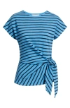 Caslonr Caslon(r) Drop Shoulder Tie Front Top In Blue