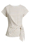 Caslonr Caslon(r) Drop Shoulder Tie Front Top In Multi