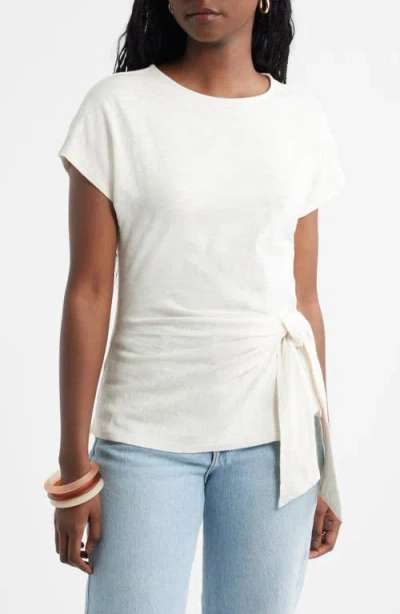 CASLONR CASLON(R) DROP SHOULDER TIE FRONT TOP