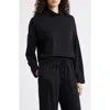 Caslonr Caslon(r) Drop Shoulder Turtleneck Sweatshirt In Black