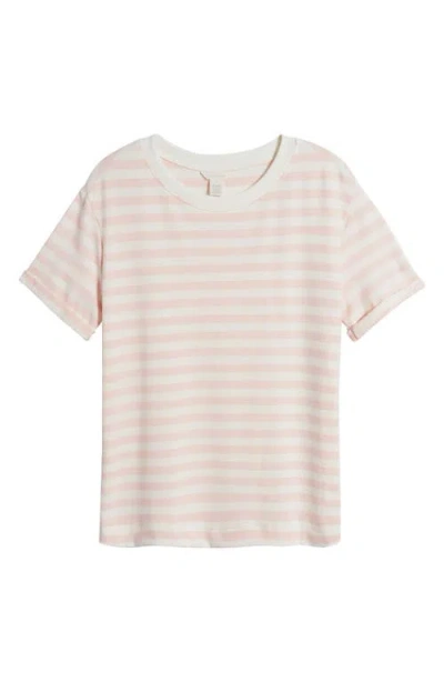 Caslonr Caslon(r) Ease Stripe Crewneck T-shirt In Pink Beach- White Charm Stripe