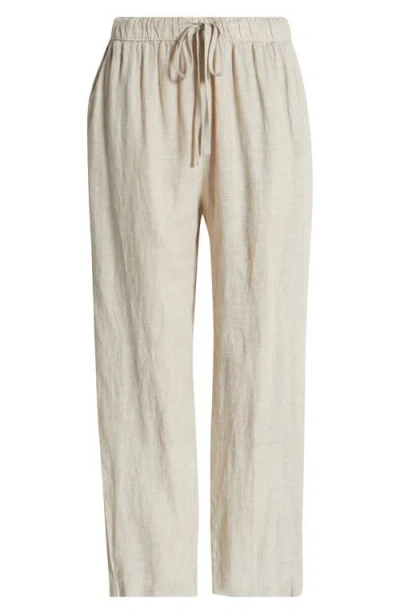 Caslonr Caslon(r) Easy Straight Leg Linen Pants In Flax
