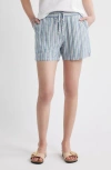 Caslonr Caslon(r) Easy Stripe Linen Blend Shorts In Multi
