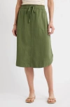 Caslonr Caslon(r) Easy Tencel™ Lyocell & Linen Blend Skirt In Green