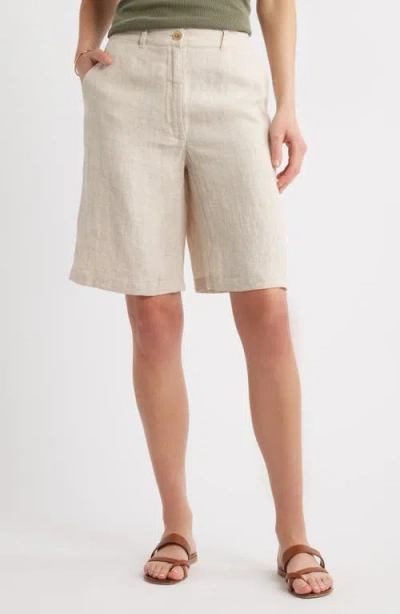 Caslonr Caslon(r) Easy Waist Linen Bermuda Shorts