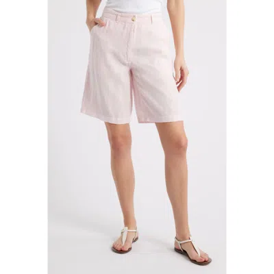 Caslonr Caslon(r) Easy Waist Linen Bermuda Shorts In Pink Balm