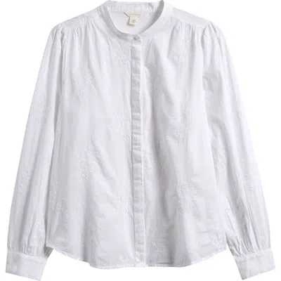 Caslonr Caslon(r) Embroidered Cotton Button-up Shirt In White
