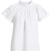 Caslonr Caslon(r) Embroidered Cutwork Linen Popover Top