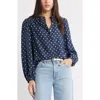 Caslonr Caslon(r) Embroidered Inset Top In Blue