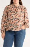 Caslonr Caslon(r) Embroidered Inset Top In Multi