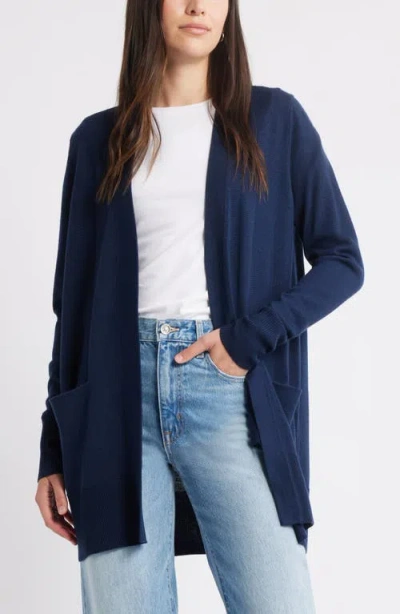 Caslonr Caslon(r) Everyday Open Front Cardigan In Black