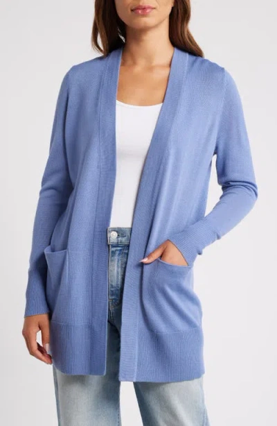 Caslonr Caslon(r) Everyday Open Front Cardigan In Blue Colony