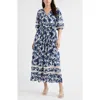Caslonr Caslon(r) Eyelet Tie Waist Maxi Dress In Multi