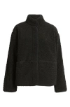 Caslonr Caslon(r) Faux Shearling Jacket In Black