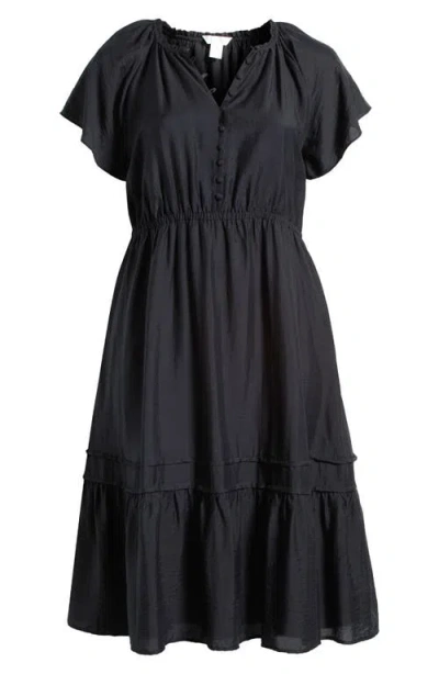 Caslonr Caslon(r) Flutter Sleeve Tiered Dress
