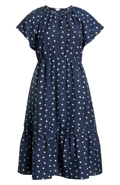 Caslonr Caslon(r) Flutter Sleeve Tiered Dress
