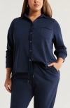 Caslonr Caslon(r) French Terry Button-up Shirt In Blue