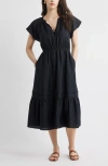 Caslonr Caslon(r) Front Button Midi Dress