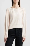 Caslonr Caslon(r) Gathered Neck Top In Pink Peony Bud