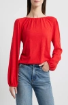 Caslonr Caslon(r) Gathered Neck Top In Red Goji