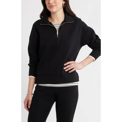 Caslonr Caslon(r) Half Zip Sweatshirt In Black