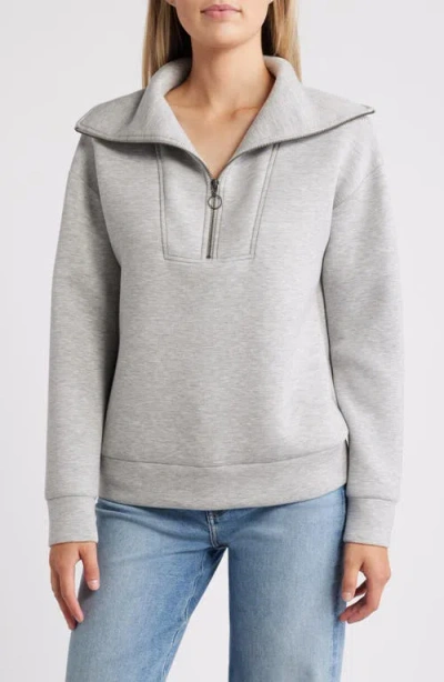 Caslonr Caslon(r) Half Zip Sweatshirt In Grey Heather