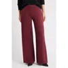 Caslonr Caslon(r) High Waist Wide Leg Ponte Pants In Burgundy
