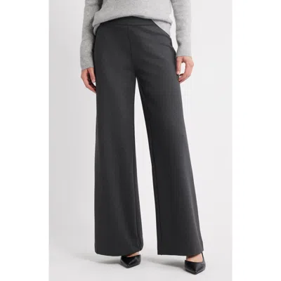Caslonr Caslon(r) High Waist Wide Leg Ponte Pants In Gray