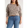 Caslonr Caslon(r) Leopard Print Raglan Wool & Cashmere Sweater In Neutral