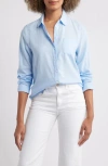Caslonr Caslon(r) Linen Blend Button-up Shirt In Blue Windsurfer