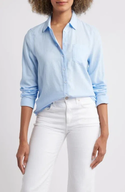 Caslonr Caslon(r) Linen Blend Button-up Shirt In Blue Windsurfer