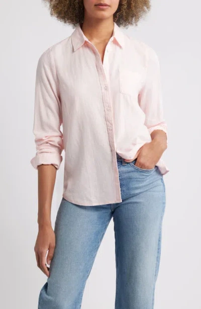 Caslonr Caslon(r) Linen Blend Button-up Shirt In Pink Balm