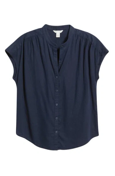 Caslonr Caslon(r) Linen Blend Shirt In Blue