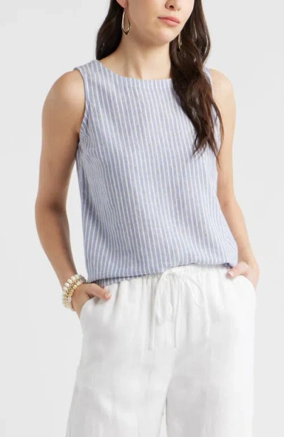 Caslonr Caslon(r) Linen Blend Tank In Blue
