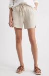 Caslonr Caslon(r) Linen Drawstring Shorts In Flax
