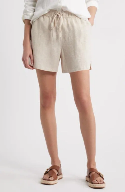 Caslonr Caslon(r) Linen Drawstring Shorts In Flax