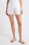 Caslonr Caslon(r) Linen Drawstring Shorts In White