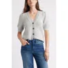 Caslonr Caslon(r) Links Puff Sleeve Wool Blend Cardigan In Blue
