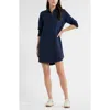 Caslonr Caslon(r) Long Sleeve French Terry Polo Dress