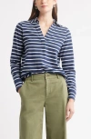 Caslonr Caslon(r) Long Sleeve Knit Johnny Collar Top