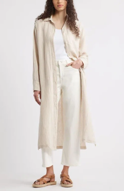 Caslonr Caslon(r) Long Sleeve Linen Button-up Duster
