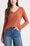 Caslonr Caslon(r) Long Sleeve V-neck T-shirt