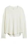 Caslonr Caslon(r) Long Sleeve Waffle Knit T-shirt In White