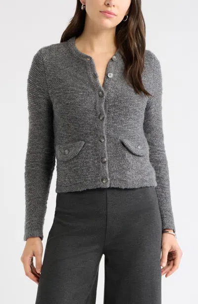 Caslonr Caslon(r) Marled Cardigan Sweater Jacket In Gray