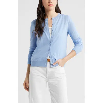 Caslonr Caslon(r) Merino Wool Blend Cardigan In Blue